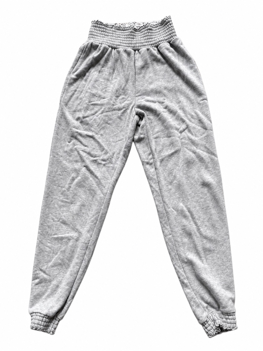 We The Free Heather Gray Smocked Waist Jogger Pants
